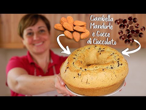 CIAMBELLA ALLE MANDORLE E GOCCE DI CIOCCOLATO - Ricetta Facile Senza Burro