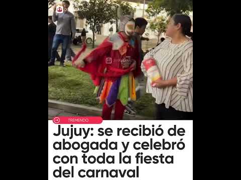 🎓😈 ¡Recibida a puro carnaval jujeño! Se recibió de abogada y festejó con el diablo 🇦🇷