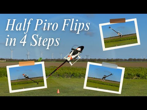 Half Piro Flips in 4 Steps. Flight training for RC Helicopters