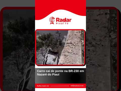 Picape cai de ponte na BR-230 em Nazaré do Piauí