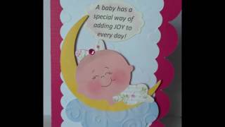 Handmade Cricut and Cuttlebug baby boy and baby girl cards by clemluqui