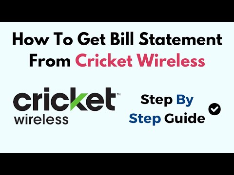 How To Get Bill Statement From Cricket Wireless