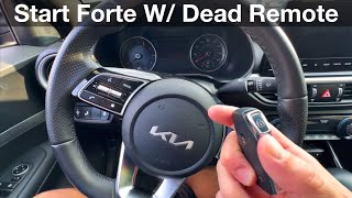2022 - 2023 Kia Forte Key Not Detected How to Start With a dead remote battery / dead fob 2024