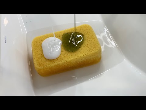 ✨🤍🖤 THE THICKEST, MOST AMAZING SUDS with Black + White DishSoap🖤🤍✨ - sponge ASMR