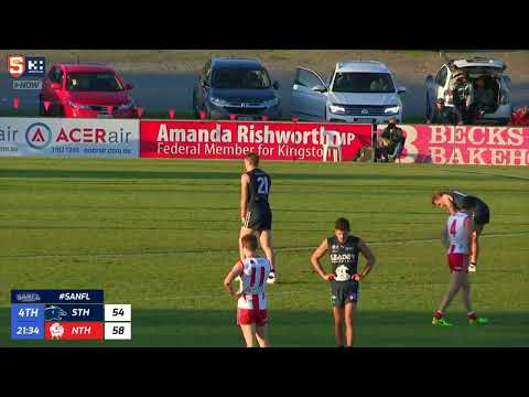Rd 10 SANFL Snapshot - South's Ben Heaslip kicks the match-winner