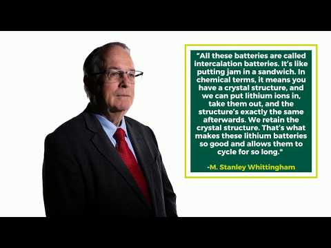 Nobel Prize laureate M. Stanley Whittingham's role in developing the lithium-ion battery