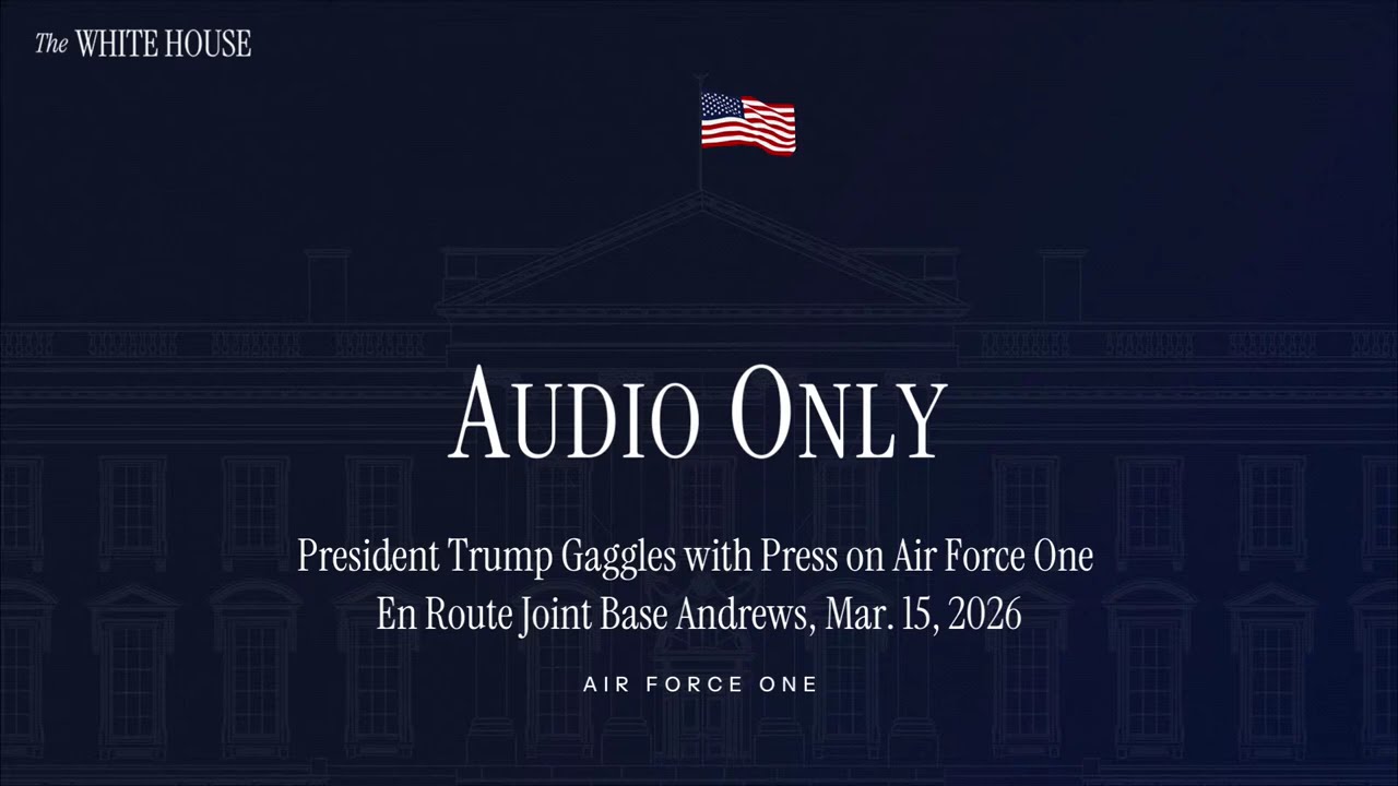 President Trump Gaggles with Press on Air Force One En Route Joint Base Andrews, Mar. 15, 2026