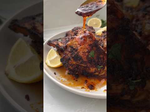 Honey Harissa Chicken Thighs. Recipe in the description #chicken #recipes #cooking #food #shortsfood