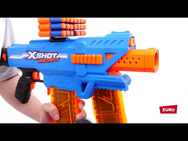Vídeo relacionado con X-Shot Insanity Bezerko de ZURU con 84 Dardos con tecnología de Bolsillo de Aire y Almacenamiento - Juguete de niños, Adolescentes y Adultos para Exteriores