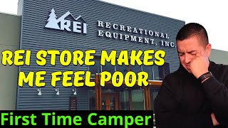 REI Store Made Me Feel Poor | First Time Camping First Time Buying Gear