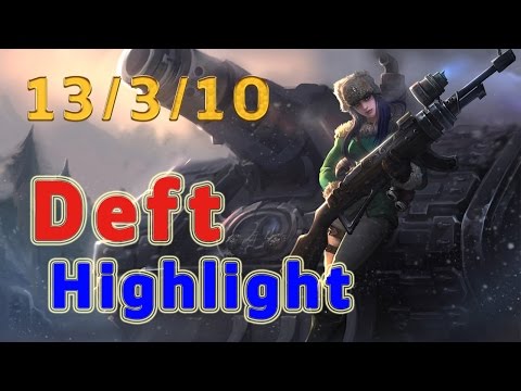 Highlight KT Rolster Deft Caitlyn ADC vs Ezreal Patch 7.5