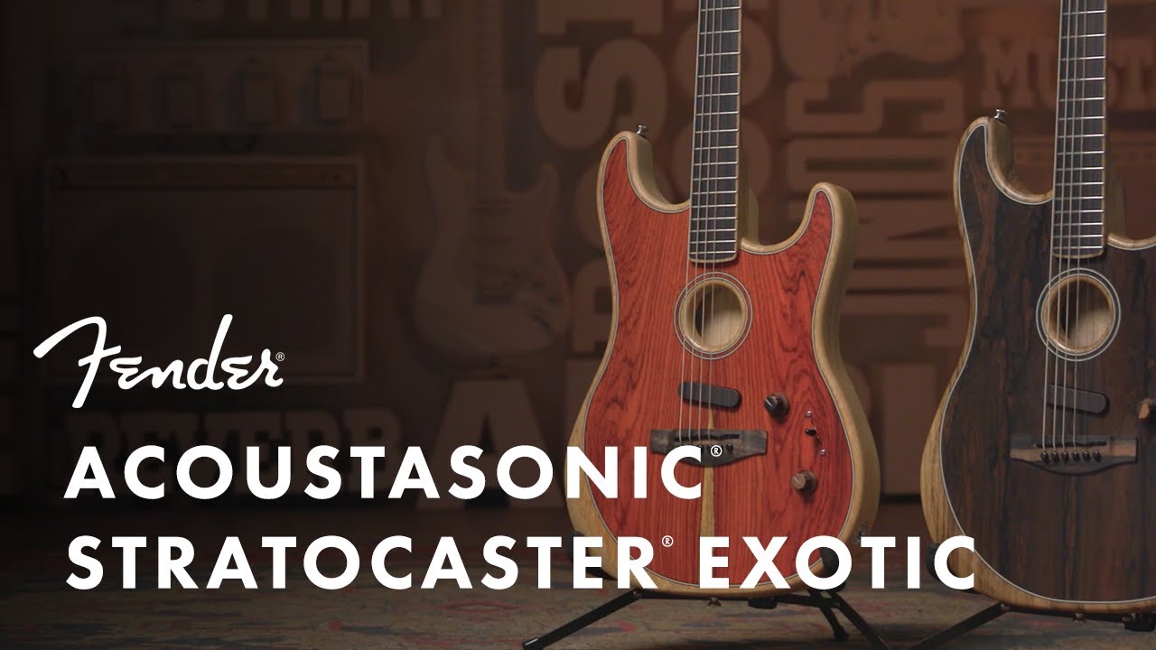 American Acoustasonic Stratocaster Exotics | American Acoustasonic Stratocaster | Fender - YouTube