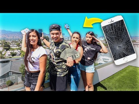 Last To Drop Iphone Wins $10,000 - Challenge