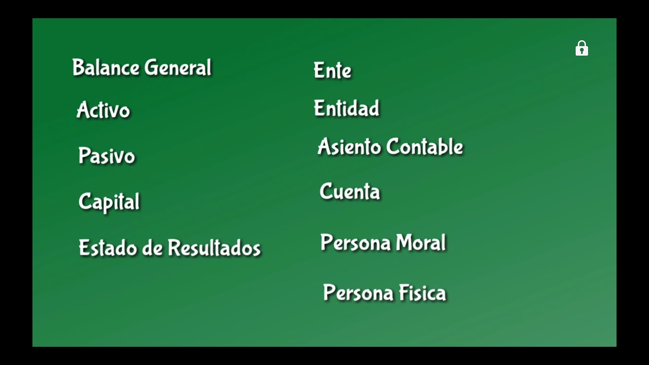 Terminos Basicos de la Contabilidad