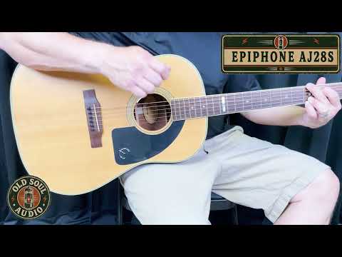 Epiphone AJ-28S NS Natural 2002 Korean-Made Acoustic Guitar w/HSC image 25
