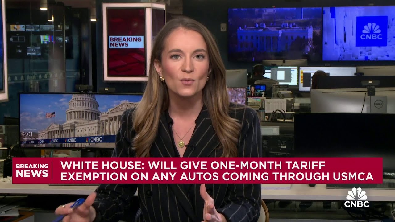 White House claims it will give a one-month tariff exemption on any autos coming through USMCA
