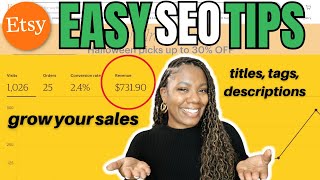 Easy SEO Tips for New Etsy Sellers | Run up your SALES, rank organically
