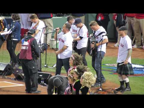 Dropkick Murphys singing before Game 6 of the 2013 World Series at Fenway Park 10/30/13