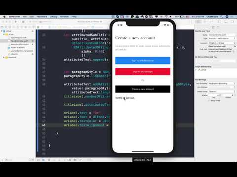 Swift 5 & Firebase 5 - Welcome Scene - Customize terms of service label. - Ep 5 Build Tinder + Chat