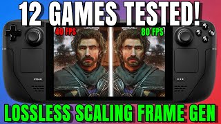 Lossless Scaling on Steam Deck - Frame Gen Tested in 12 Games!