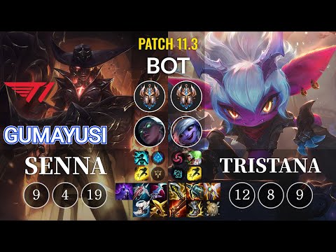 T1 Gumayusi Senna vs Tristana Bot - KR Patch 11.3