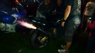 preview picture of video 'Goražde Motorijada 16.08.2014 Suzuki (turiranje, gasiranje, gasanje, u blokadu) exhaust sound.'