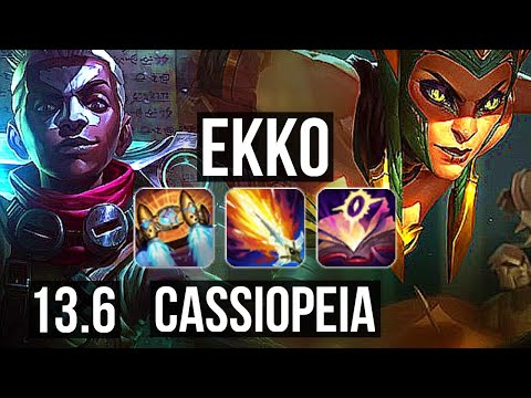 EKKO vs CASSIOPEIA (MID) | 16/1/6, Legendary, 1.5M mastery, 700+ games | KR Master | 13.6