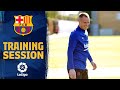 Recovery work after the match against Slavia