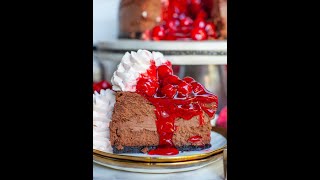 The Best Black Forest Chocolate Cherry Cheesecake! #shorts #christmas by Tatyana's Everyday Food