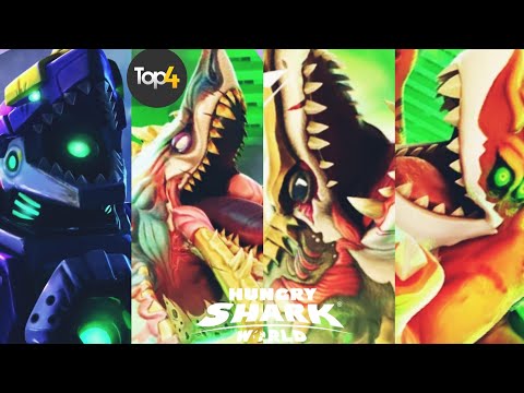 TOP 4 SHARKS IN HUNGRY SHARK WORLD!