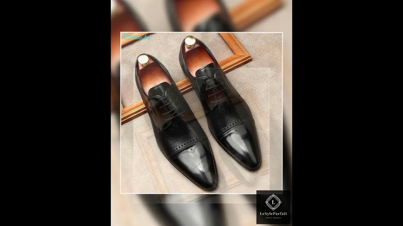 ⚡Buy Men Dress Shoes - Ugo Leather Oxford Shoes exclusively at LeStyleParfait.com 👈