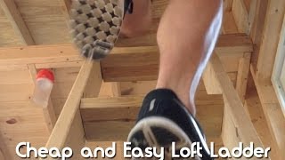 How To Build A Cheap and Easy Tiny House Loft Ladder