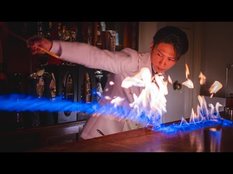 My Drink is on Fire!! Master Bartender in Tokyo - Bar Centifolia