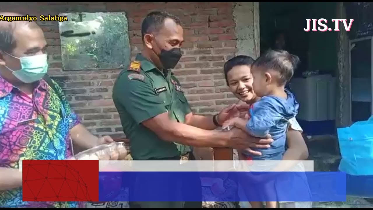 Tuntaskan Stuting, Danramil 16/Tingkir Berikan Sembako Serta Vitamin Balita 