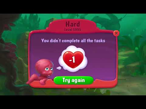 [FISHDOM Walkthrough] Level 5995 Hard (Qua màn - Fishdom)