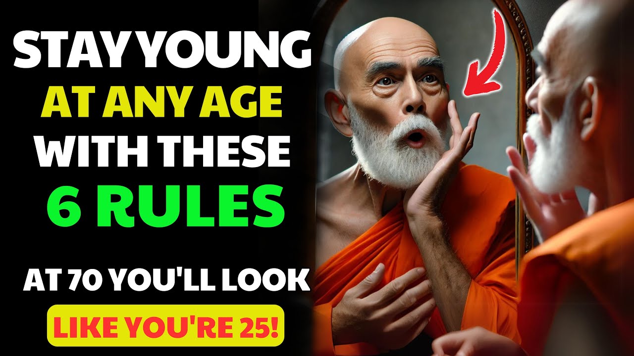 Apply these 6 Rules to STOP Aging: At 70 You'll Look Like You're 25 | Buddhist Teachings