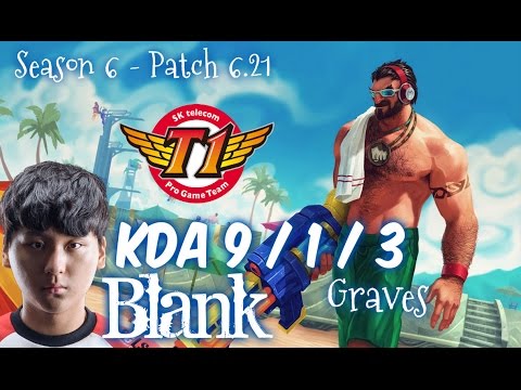 SKT T1 Blank GRAVES vs LEE SIN Jungle - Patch 6.21 NA Ranked