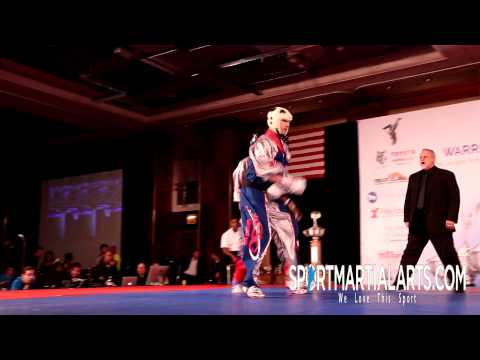 Troy Binns v Jason Grenier Semi Finals Men's Sparring 2014 AKA Grand Nationals