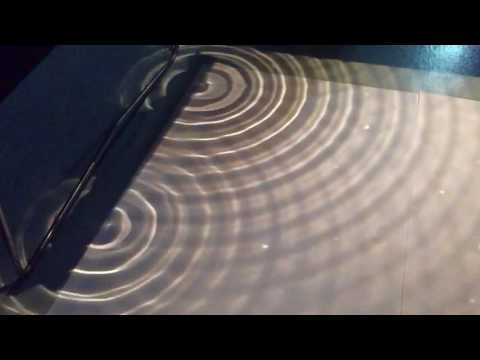 Two source wave interference in HD slow motion