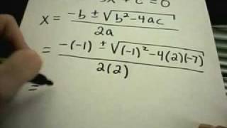 Quadratic Equations - Factoring and Quadratic Formula