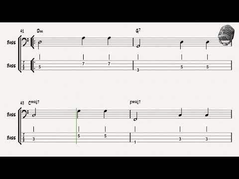 Bass Tutorials ii- V's in A Minor: 105 BPM