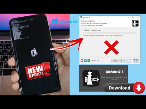 Checkra1n Windows Jailbreak iOS 16.7 | iPhone X With WinRa1n | iOS 16.7 Jailbreak_WinRa1n [ Error ]