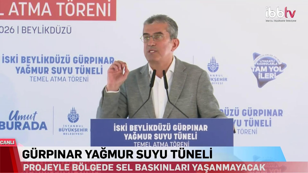BEYLİKDÜZÜ GÜRPINAR YAĞMUR SUYU TÜNELİ TEMEL ATMA TÖRENİ