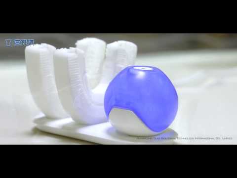 Automatic Electric Silicone Toothbrush,Rechargeable Sonic U type Tooth Tray