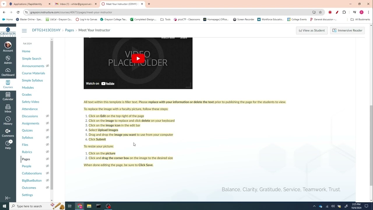 Grayson Design Template