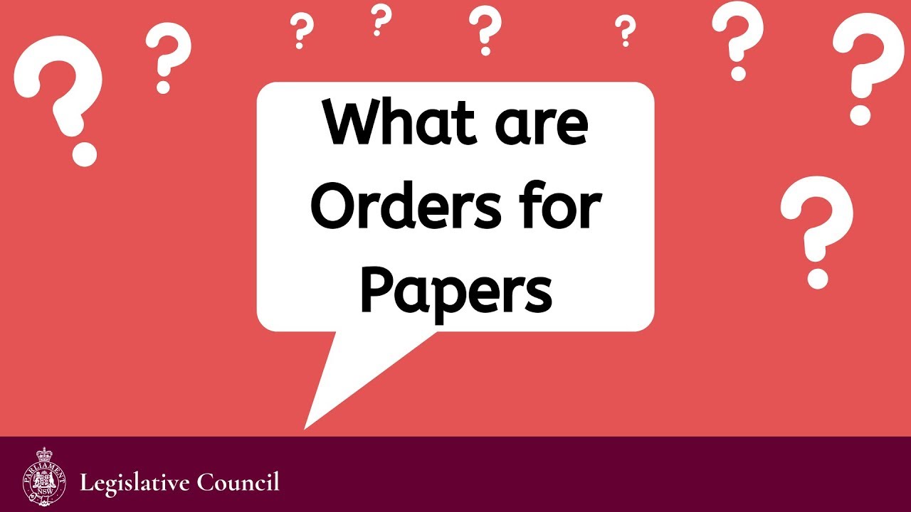 How do you order papers?