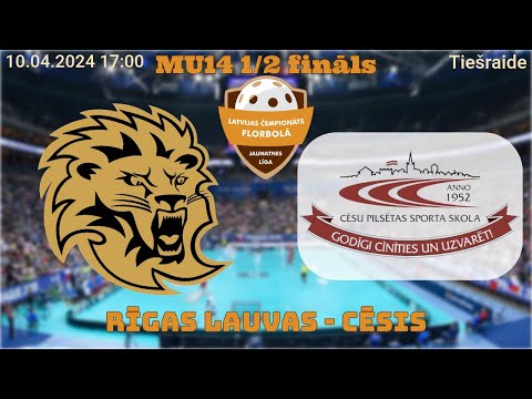 Florbols meitenes U14. Pusfināls. Rīgas Lauvas - CPSS / Lekrings. Rīgā, 10.04.2024.