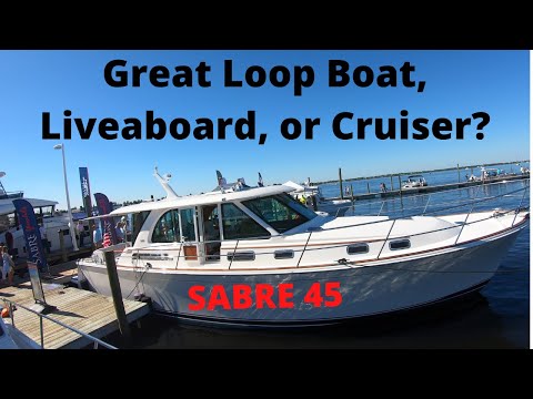 IS IT A GREAT LOOP BOAT, LIVEABOARD? SABRE DOWN EAST WALK THROUGH AT THE STUART BOAT SHOW