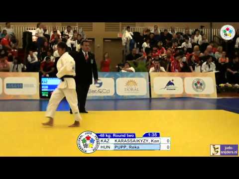 Judo 2013 World Championships Cadets Miami: Karassaikyzy (KAZ) - Pupp (HUN) [-48kg]
