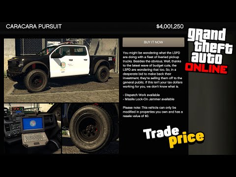 How to unlock Trade Price for Caracara Pursuit Police Car in GTA Online: Agents of Sabotage